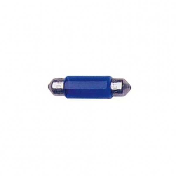 Lámpara plafonier 12v t11x41 10w sv8.5d azul. caja 10 uds.